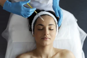 beautiful woman during facial mesotherapy for smoo 2023 11 27 05 03 59 utc